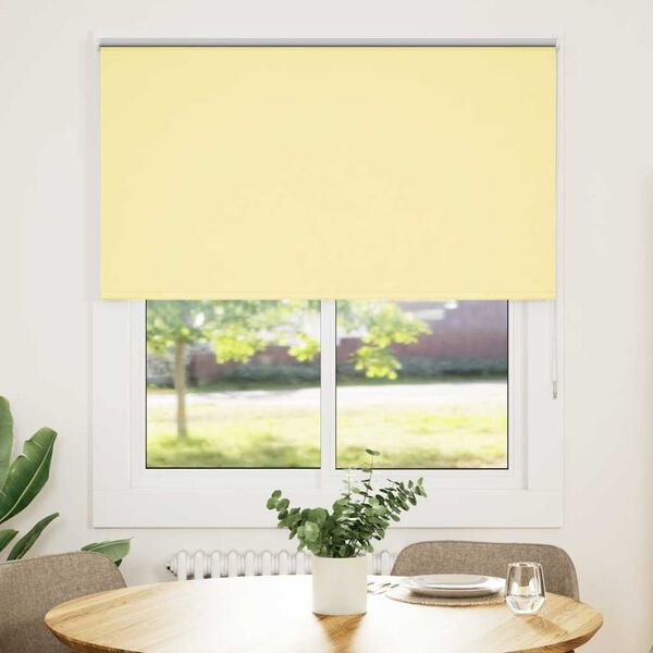 vidaXL Estor Enrollable Opaco Amarillo 135x150 cm Tela Ancho 131,6 cm