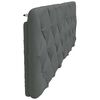 vidaXL Cabecero de cama acolchado tela gris oscuro 180 cm