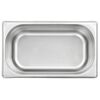 vidaXL Bandejas Gastronorm 8 unidades GN 1/4 100 mm acero inoxidable