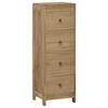 vidaXL C&oacute;moda de madera maciza de teca 30x30x90 cm