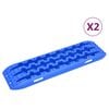 vidaXL Tablas de tracci&oacute;n 2 unidades nailon azul 106x30,5x7 cm