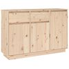 vidaXL Aparador de madera maciza de pino 110x34x75 cm