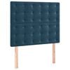 vidaXL Cama box spring colch&oacute;n y LED terciopelo azul oscuro 120x200 cm
