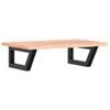 vidaXL Estante de lavabo de pared de acero y madera maciza de roble