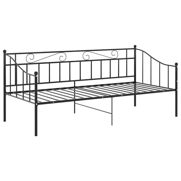 vidaXL Estructura de sofá cama sin colchón metal negro 90x200 cm