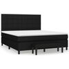 vidaXL Cama box spring con colch&oacute;n tela negro 160x200 cm