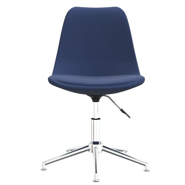 vidaXL Silla de oficina giratoria de tela azul