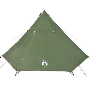 vidaXL Tienda de campa&ntilde;a familiar tipi 8 personas impermeable verde
