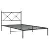 vidaXL Estructura cama sin colch&oacute;n con cabecero metal negro 100x200 cm