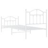 vidaXL Estructura cama sin colchón con estribo metal blanco 90x200 cm