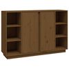 vidaXL Aparador de madera maciza de pino marr&oacute;n miel 120x35x80 cm