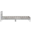 vidaXL Estructura de cama cabecero luces LED gris hormigón 90x200 cm