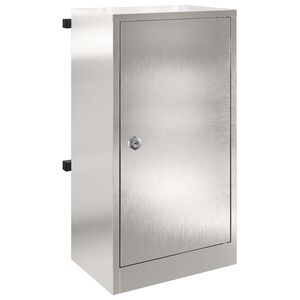 vidaXL Buzón Negro 30 x 23 x 55 cm Acero inoxidable