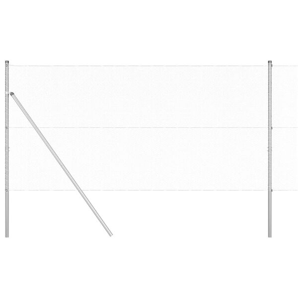 vidaXL Poste de Valla Plateado 10 x 1,4 m (malla de 13 mm) Acero