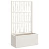 vidaXL Jardinera con enrejado PP blanco 80x36x140 cm