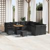 vidaXL Conjunto de sof&aacute; de jard&iacute;n 13 pcs Negro rat&aacute;n sint&eacute;tico
