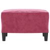 vidaXL Reposapiés de terciopelo rojo tinto 60x50x41 cm