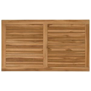 vidaXL Encimera Rectangular Madera de teca maciza Natural