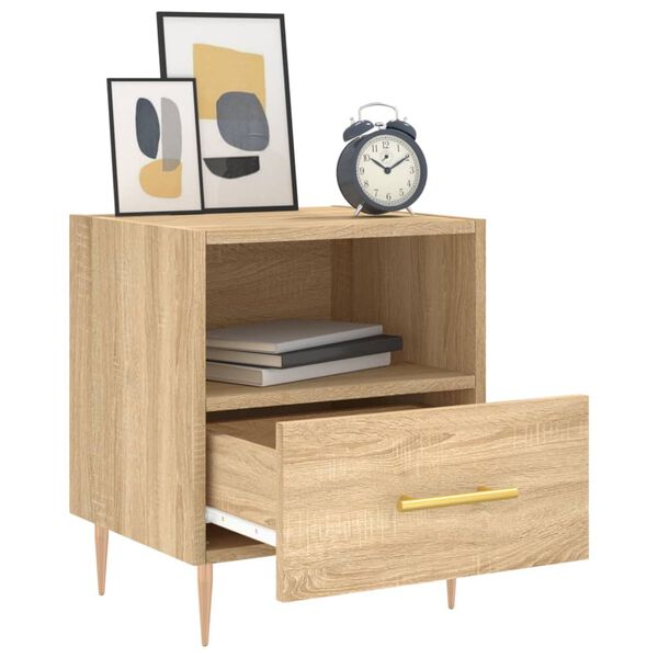vidaXL Mesita noche 2 uds madera ingenier&iacute;a roble Sonoma 40x35x47,5 cm