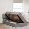 vidaXL Cama con almacenamiento y colch&oacute;n con colch&oacute;n Taup&eacute; 90 x 190 cm
