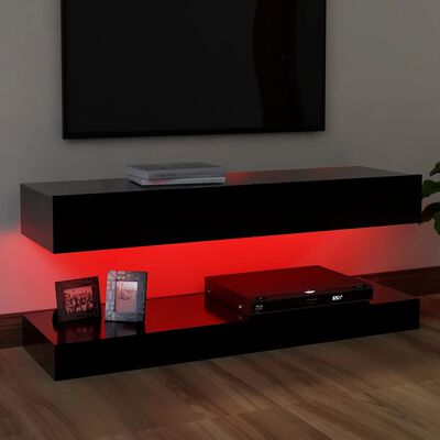 vidaXL Mueble para TV con luces LED negro 120x35 cm