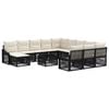 vidaXL Conjunto de sof&aacute;s de jard&iacute;n 13 uds. Negro rat&aacute;n sint&eacute;tico