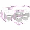 vidaXL Conjunto de sof&aacute; de jard&iacute;n con coj&iacute;n 10 pcs Gris Polirat&aacute;n