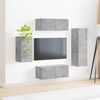 vidaXL Conjunto de mueble de TV 4 pcs Gris Concreto