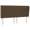 vidaXL Cabecero con orejas de tela marr&oacute;n oscuro 203x23x118/128 cm