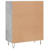 vidaXL Aparador de madera de ingenier&iacute;a gris hormig&oacute;n 69,5x34x90 cm