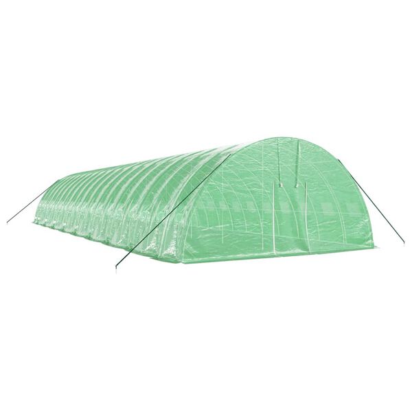 vidaXL Invernadero con estructura de acero verde 108 m&sup2; 18x6x2,85 m