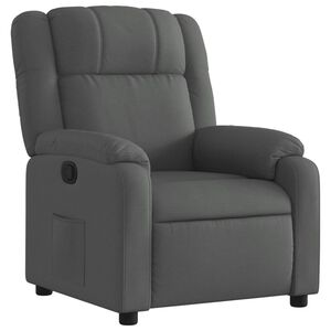 vidaXL Sill&oacute;n reclinable de tela gris oscuro