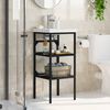 vidaXL Estructura de lavabo de hierro negro 40x38x83 cm