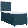 vidaXL Cama box spring con colch&oacute;n terciopelo azul 100x200 cm