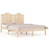 vidaXL Estructura de cama doble sin colch&oacute;n madera maciza