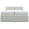 vidaXL Cama box spring con colch&oacute;n terciopelo gris claro 200x200 cm