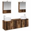 vidaXL Juego de Muebles de Ba&ntilde;o 5 uds. Madera envejecida
