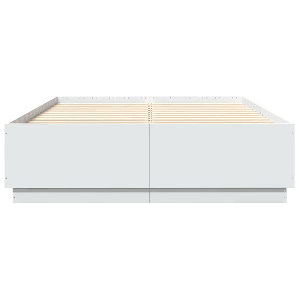 vidaXL Estructura de cama madera de ingeniería blanca 150x200 cm