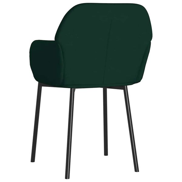 vidaXL Sillas de comedor 2 unidades terciopelo verde oscuro