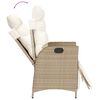 vidaXL Set comedor de jard&iacute;n 5 pzas con cojines rat&aacute;n sint&eacute;tico beige