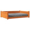 vidaXL Cama para perros madera de pino marr&oacute;n cera 105,5x75,5x28 cm