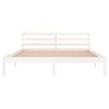 vidaXL Estructura de cama sin colch&oacute;n madera de pino blanco 160x200 cm