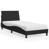 vidaXL Cama con colchón Hanko terciopelo negro 90x190 cm