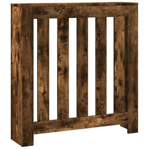 vidaXL Cubierta de radiador madera ingenier&iacute;a roble ahumado 78x20x82cm