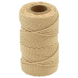 vidaXL Cuerda multiusos 2 mm 25 m Natural PP 27 kg Carga m&aacute;x.