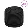 vidaXL Cuerda de barco polipropileno negro intenso 16 mm 25 m