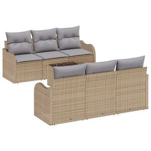 vidaXL Conjunto de sof&aacute; de jard&iacute;n Beige 55 x 55 x 37 cm