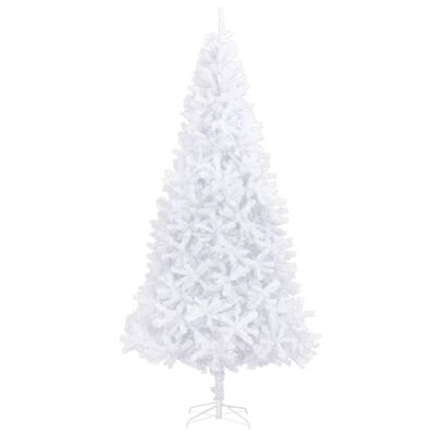 vidaXL Árbol de Navidad artificial con luces LED y bolas blanco 300 cm
