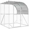vidaXL Gallinero Plateado 200 x 200 x 215 cm Acero Galvanizado