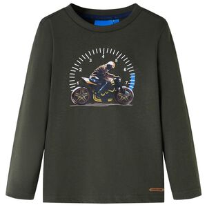 vidaXL Camiseta infantil de manga larga caqui 104